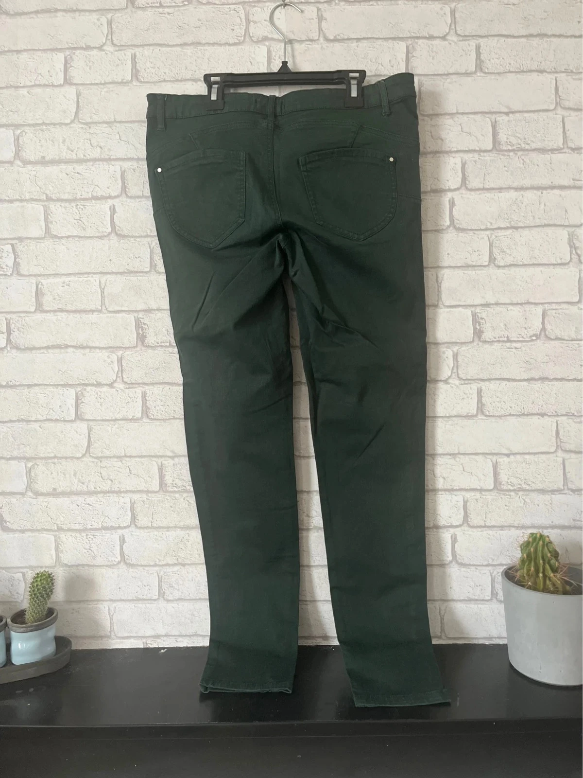 Slim dark green pants – Size 42 – Jennyfer – photo 2